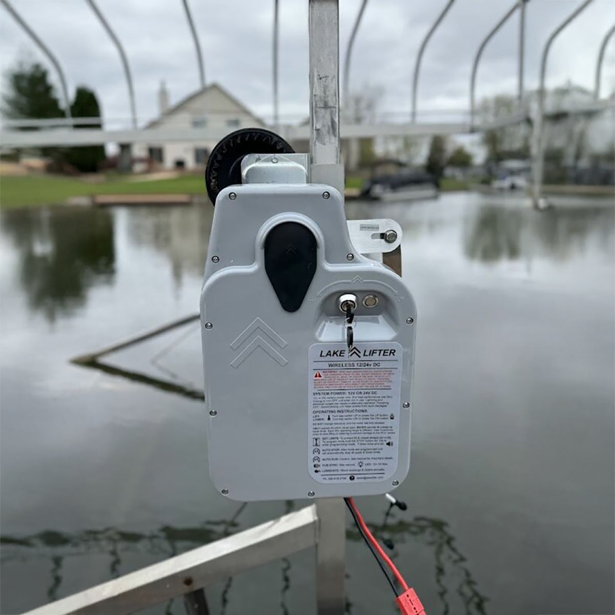 AC - Lake Lifter Direct Drive Boat Lift Motor - w/ Wireless Remote + Auto-Stop + Auto-Run