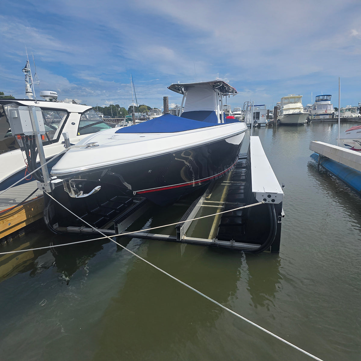 AC Bluetooth/Wi-Fi Boat Lift Blower Motor Control Box: One Lift - Four Valve - Free Floating