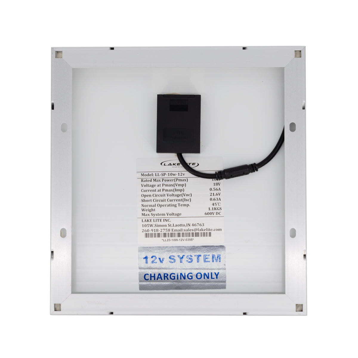 10W-12V Solar Panel & Wiring Kit