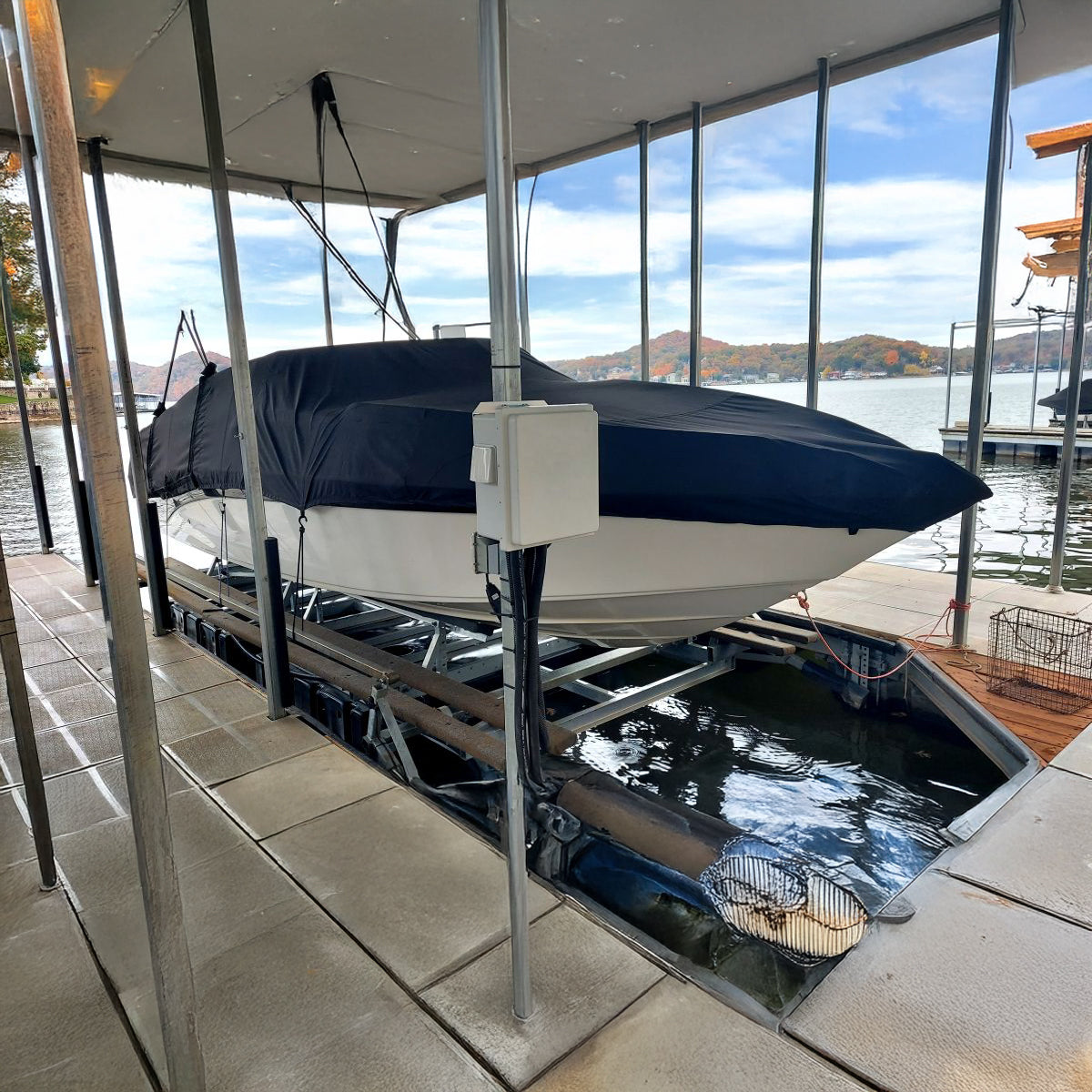 AC Bluetooth/Wi-Fi Boat Lift Blower Motor Control Box: One Lift - Two Motor - Six Valve - Free Floating