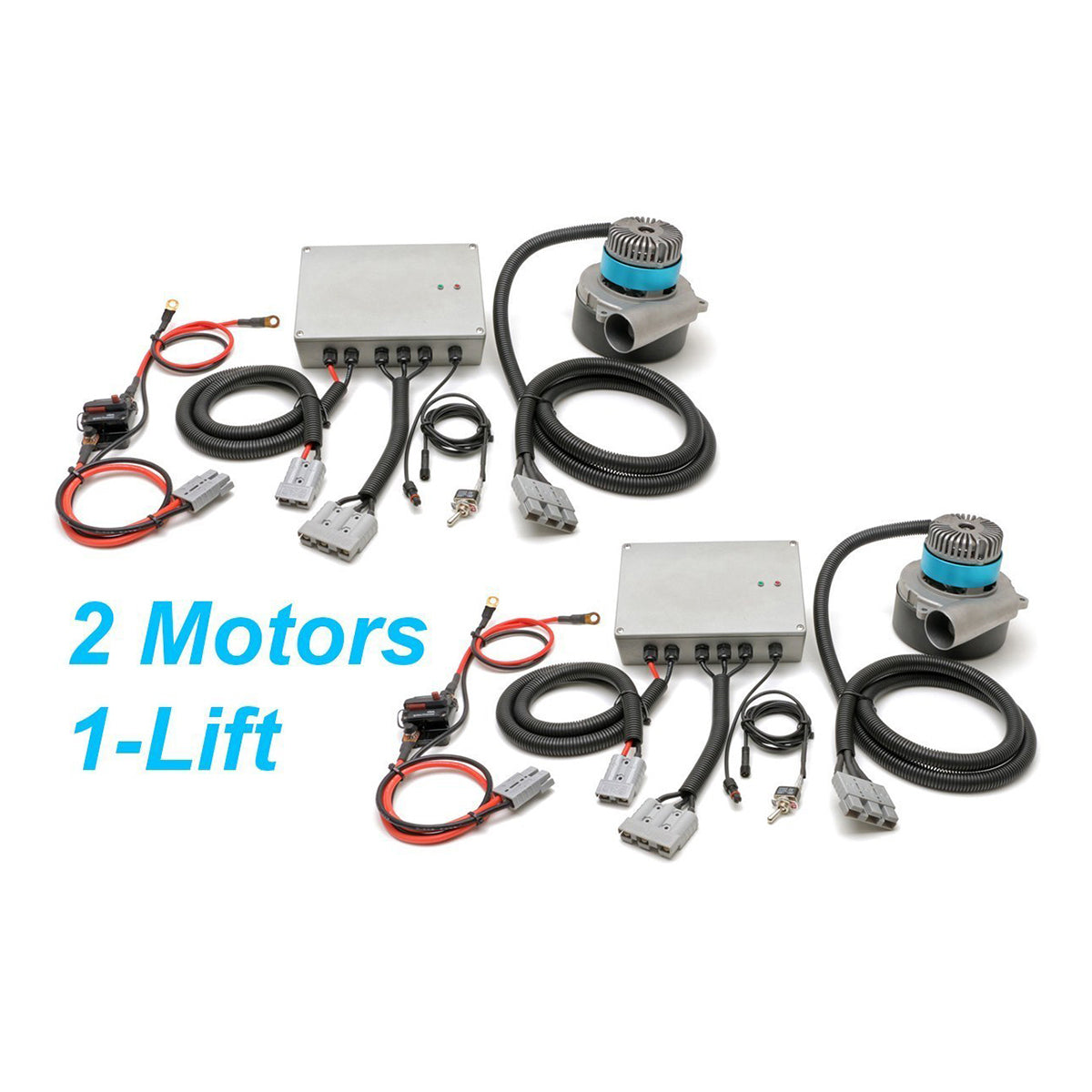 2M DC Boat Lift Blower Motor System + 40w-24v Boat Lift Solar Charging Kit (1-lift)