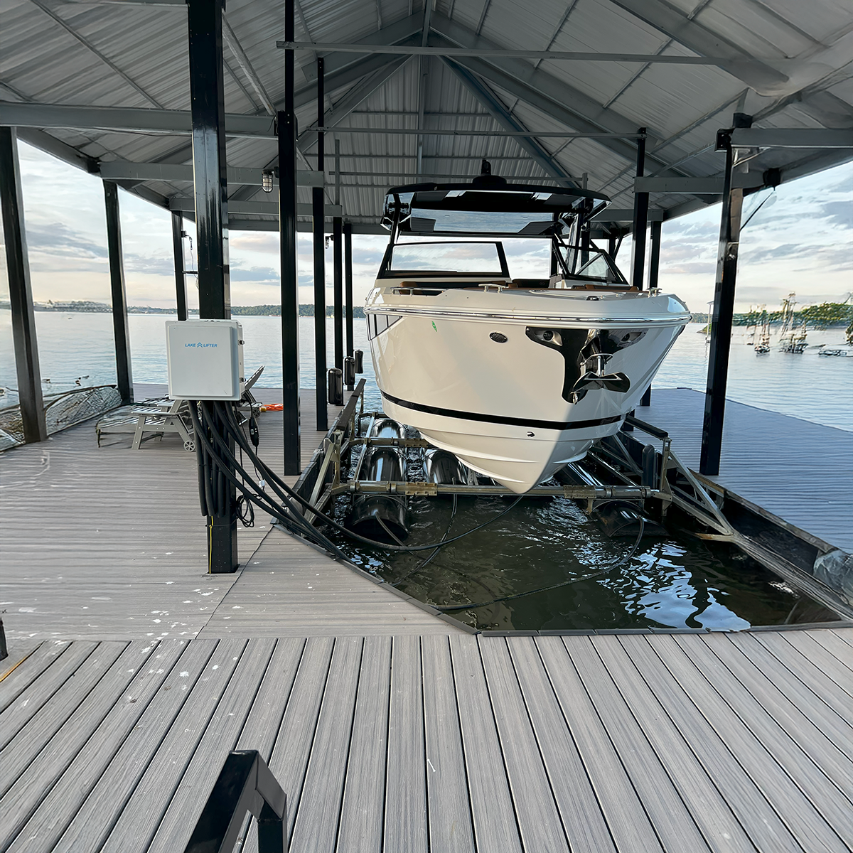 AC Bluetooth/Wi-Fi Boat Lift Blower Motor Control Box: One or Two Lift - Three Valve