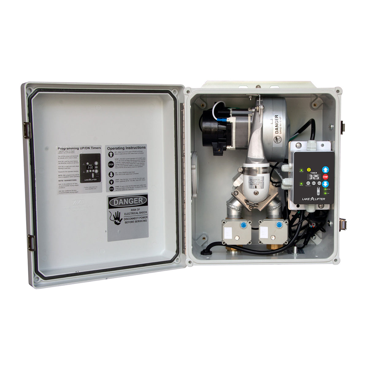 AC Bluetooth/Wi-Fi Boat Lift Blower Motor Control Box: One or Two Lift - Two Valve