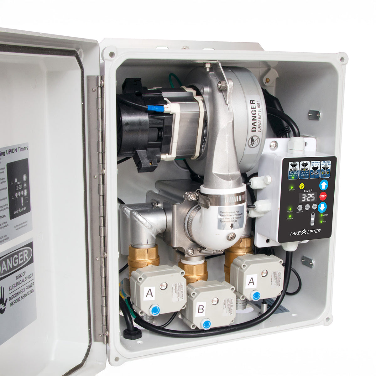 AC Bluetooth/Wi-Fi Boat Lift Blower Motor Control Box: One or Two Lift - Three Valve