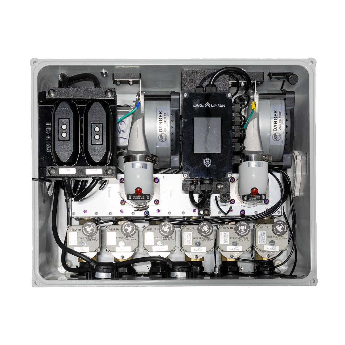 AC Bluetooth/Wi-Fi Boat Lift Blower Motor Control Box: One Lift - Six Valve - Free Floating
