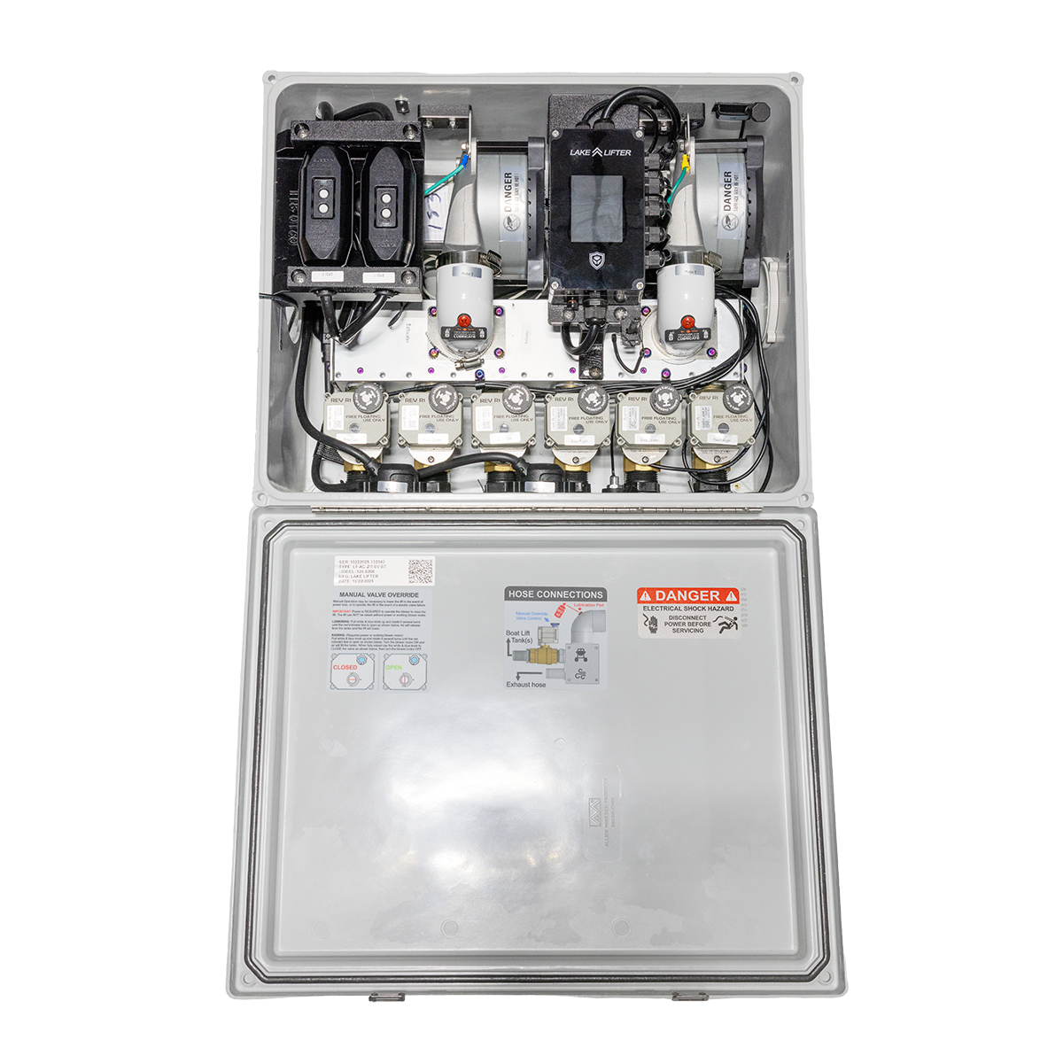 AC Bluetooth/Wi-Fi Boat Lift Blower Motor Control Box: One Lift - Six Valve - Free Floating