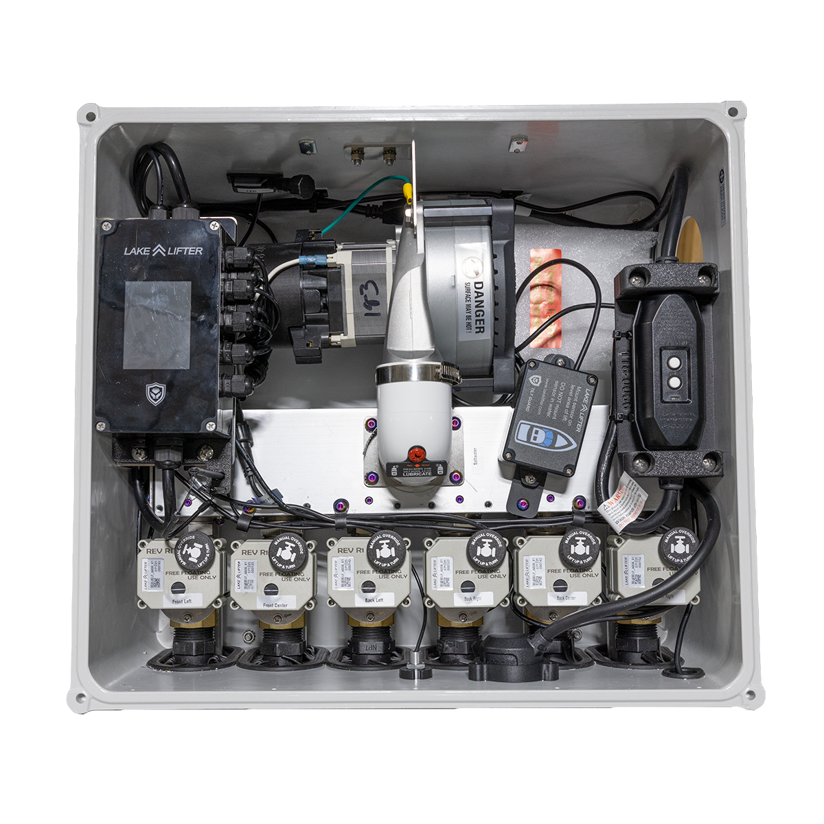 AC Bluetooth/Wi-Fi Boat Lift Blower Motor Control Box: One Lift - Two Motor - Six Valve - Free Floating