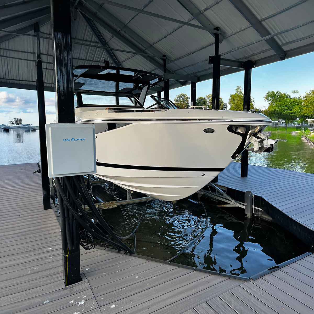 AC Bluetooth/Wi-Fi Boat Lift Blower Motor Control Box: One Lift - Two Valve - Jet Dock