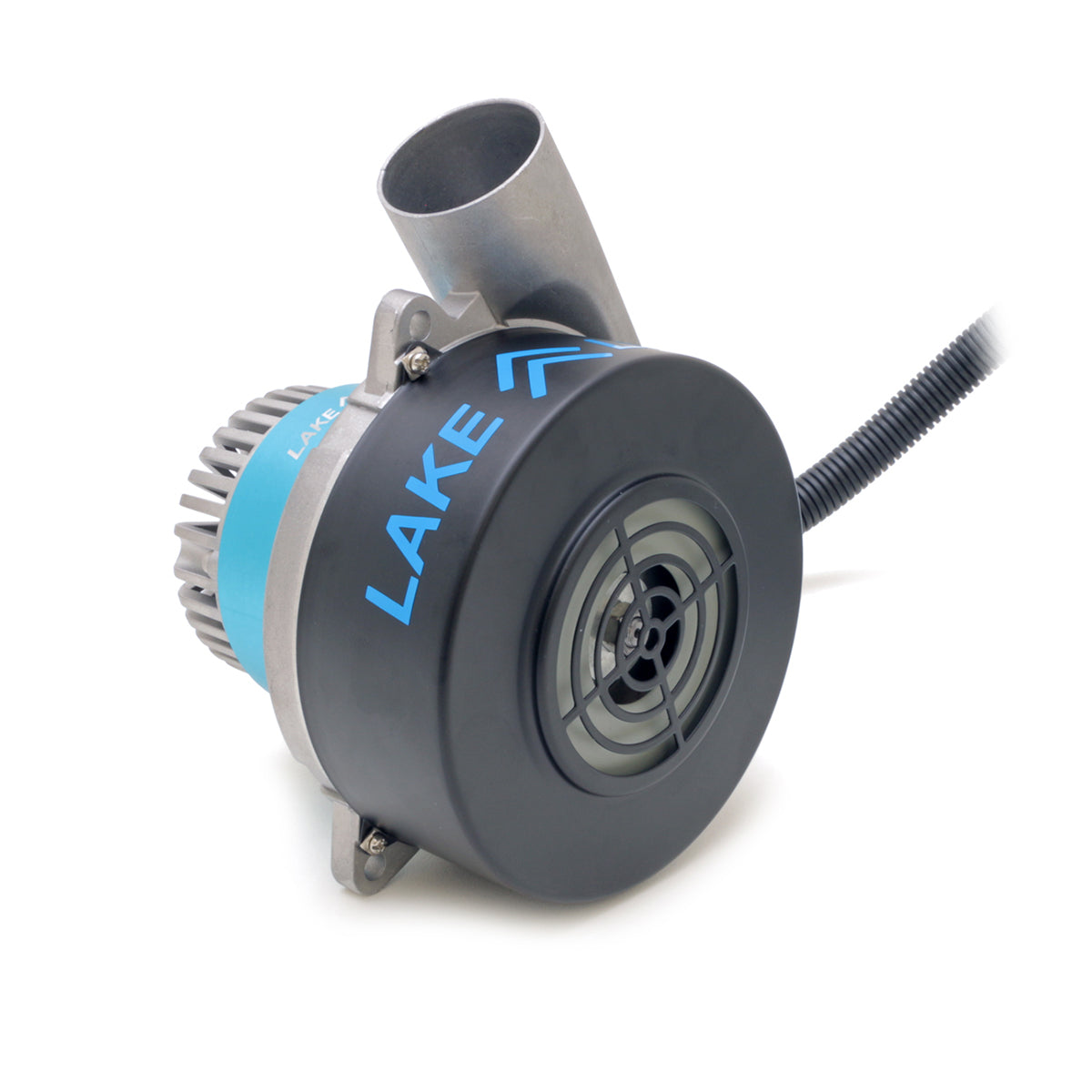 Mechanical device with 'LAKE' branding on a white background