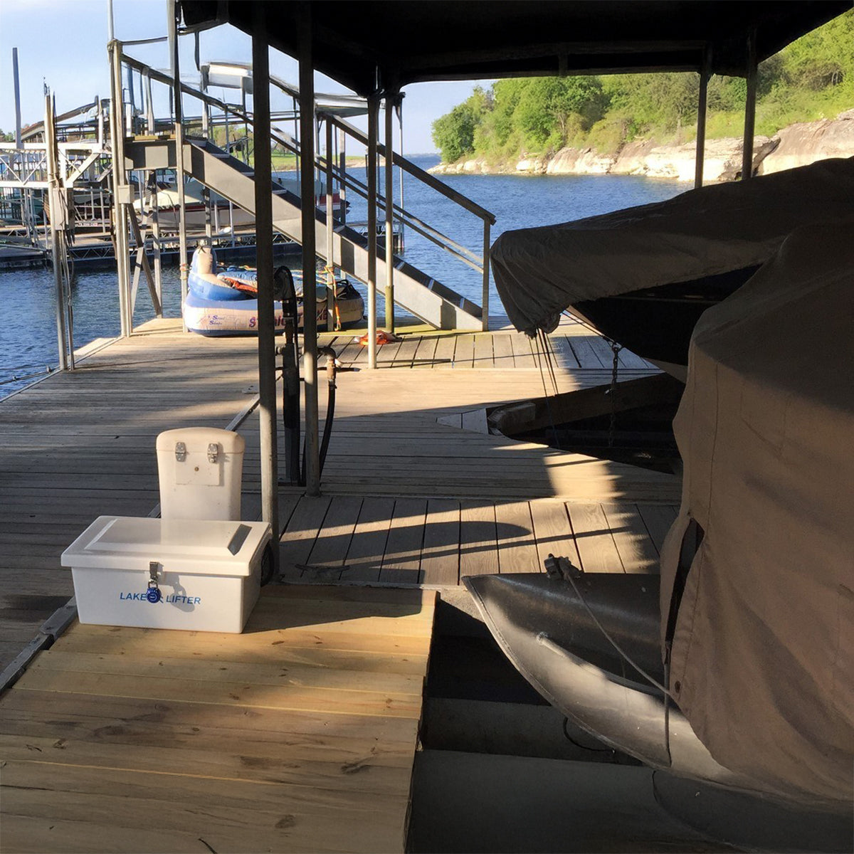 DC Boat Lift Blower Motor System fiberglass box