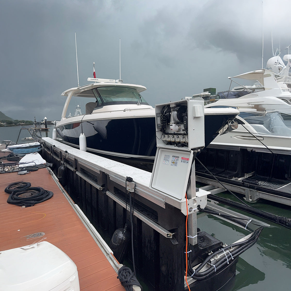 blower control box on a lift