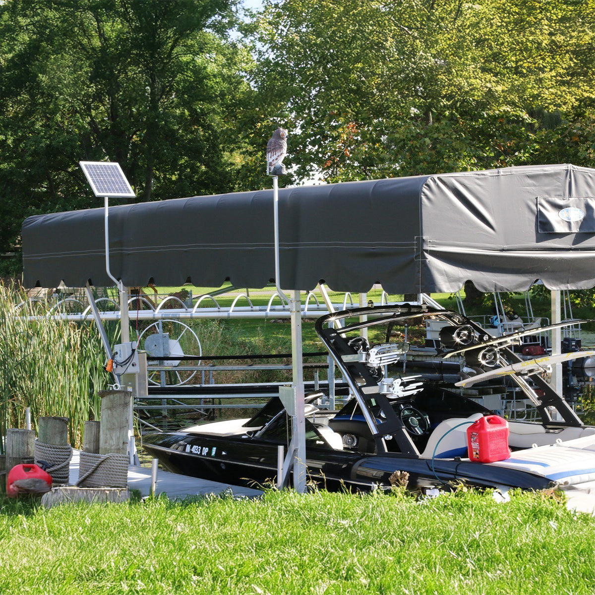 Great Horned Owl Scare Kit for Boat Lift