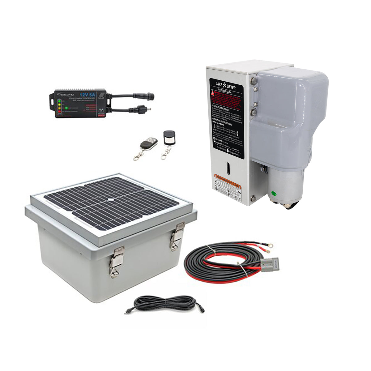 DC - Lake Lifter Direct Drive PWC Integrated Winch + Solar Charging Box Kit
