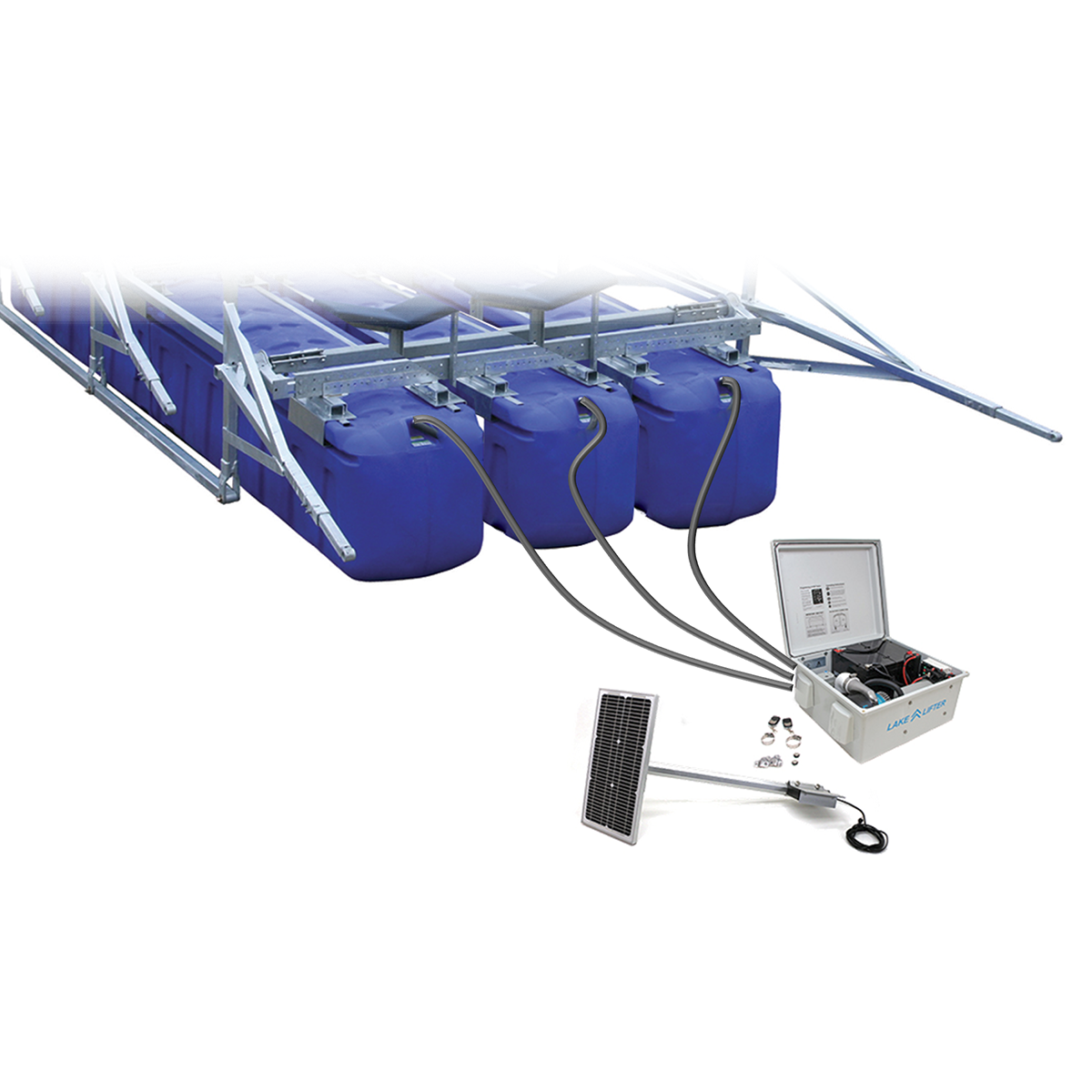 DC 24v Blower Motor Boat Lift Solar Control Box: (One Lift - Three Valves)
