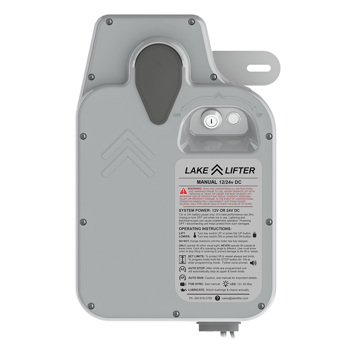DC - Lake Lifter Direct Drive Manual Boat Lift Motor