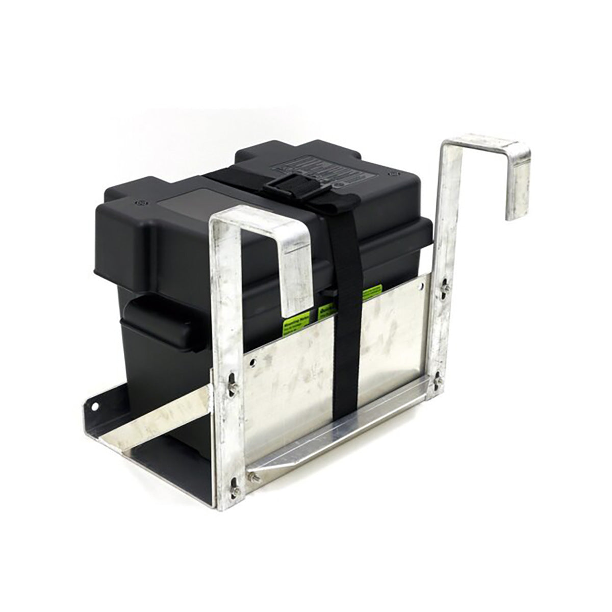 Single Hanging Boat Lift Battery Tray - Square Arms