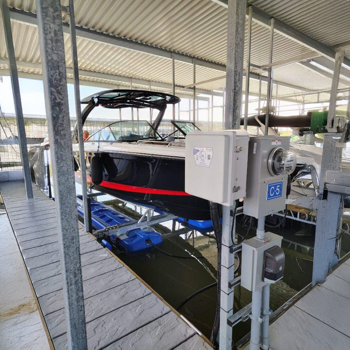 blower control box on a lift