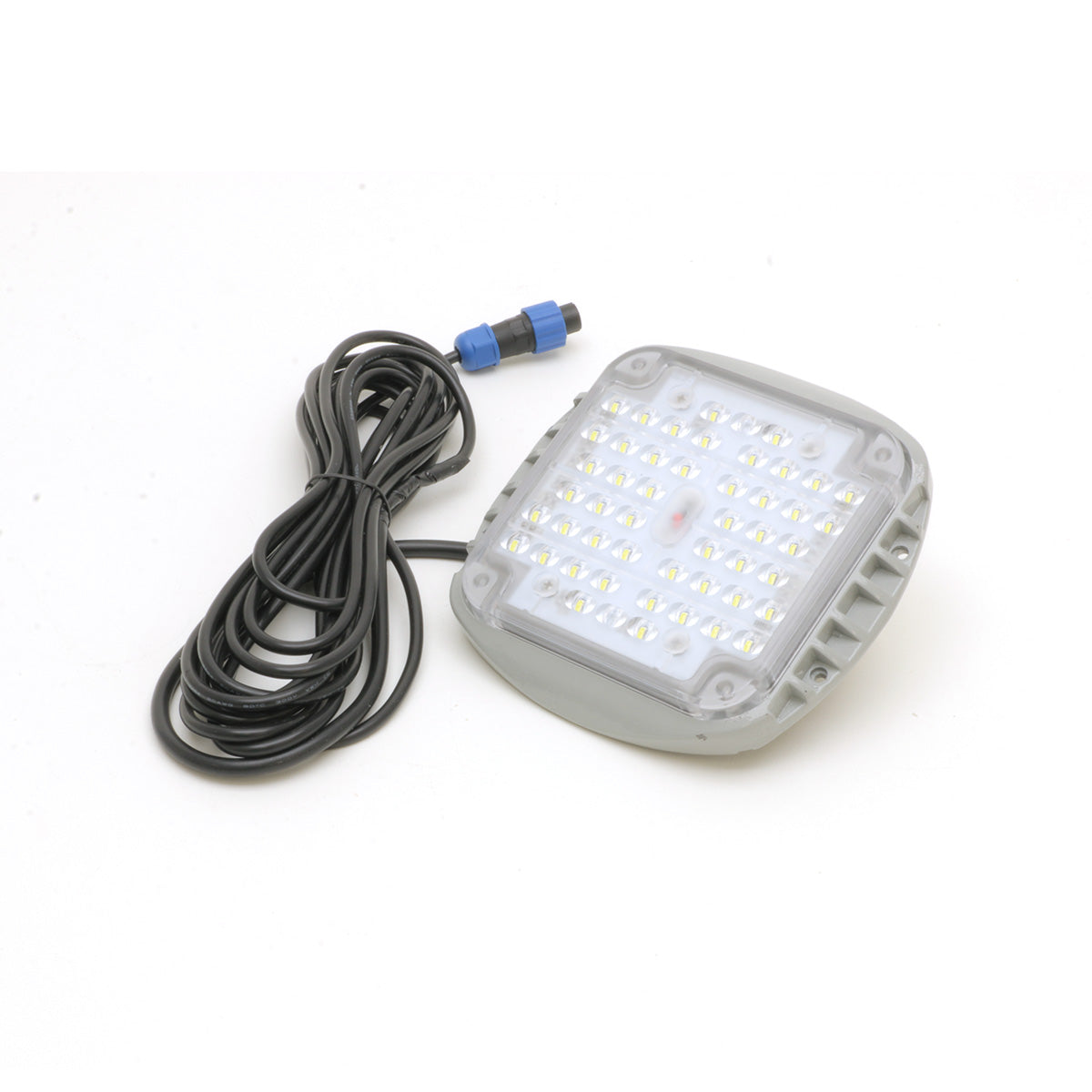 LED light with cable on a white background