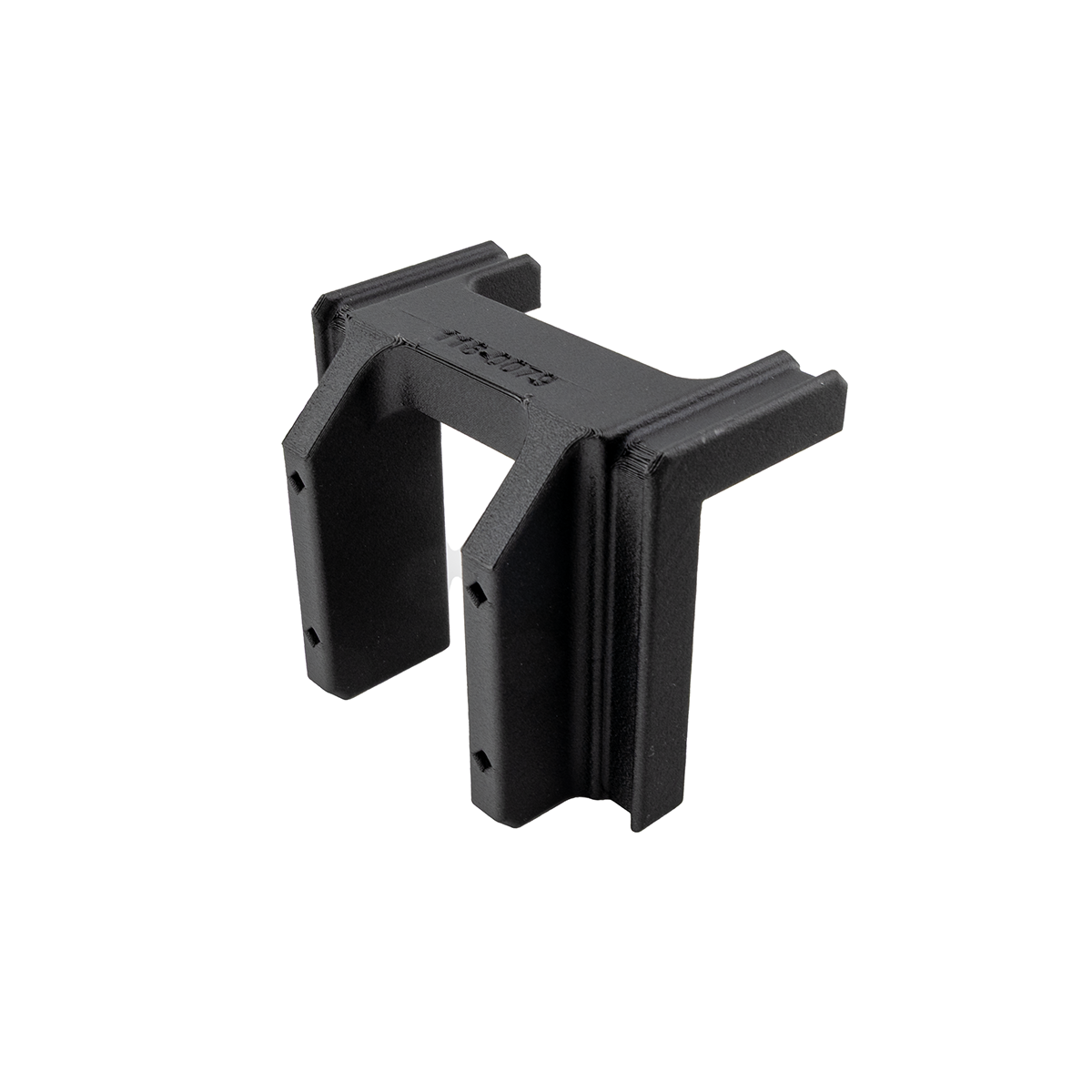 Black bracket on a white background