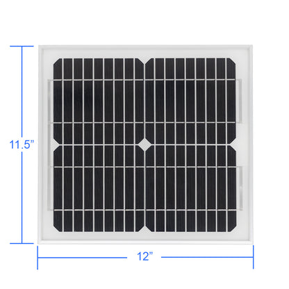 10W-12V Solar Panel & Wiring Kit