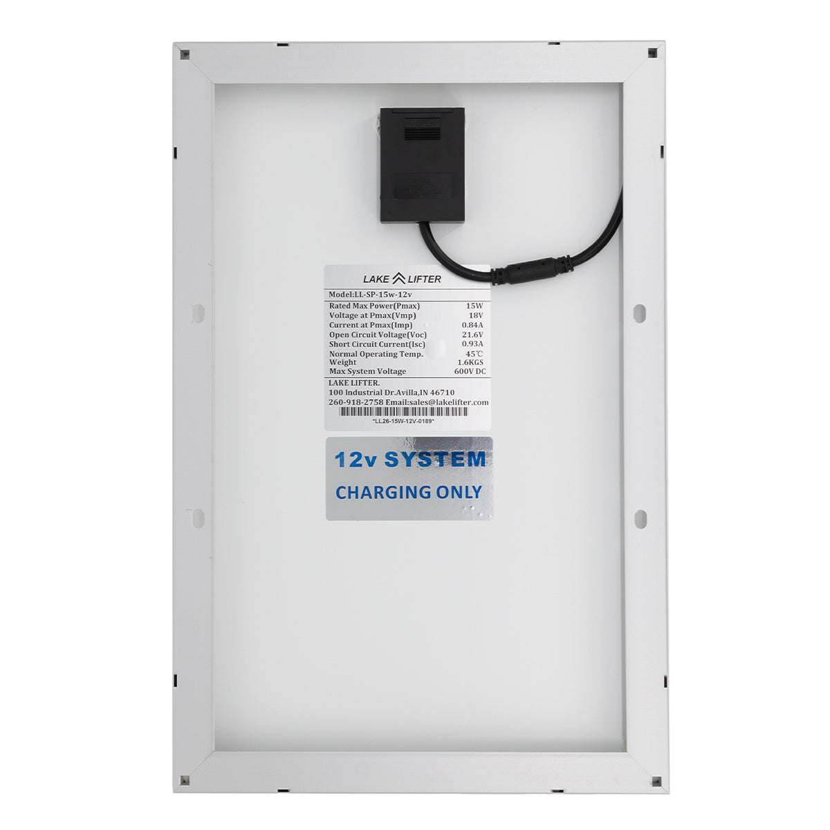 15W-12V Solar Panel & Wiring Kit