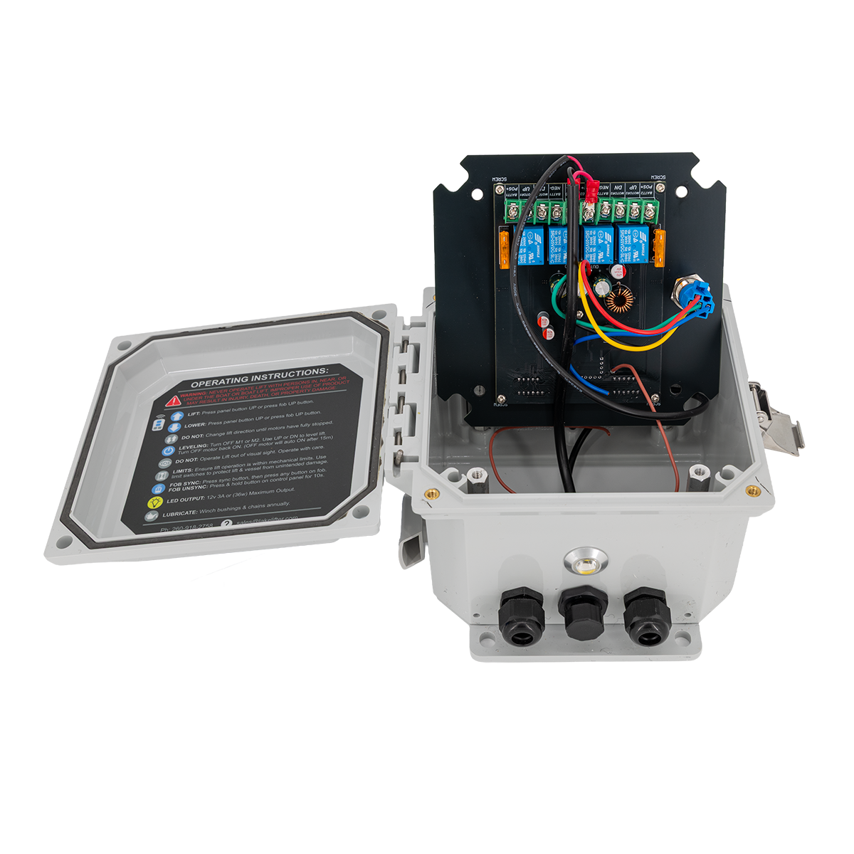 2M Master control box for Lake Lifter boat lift motors