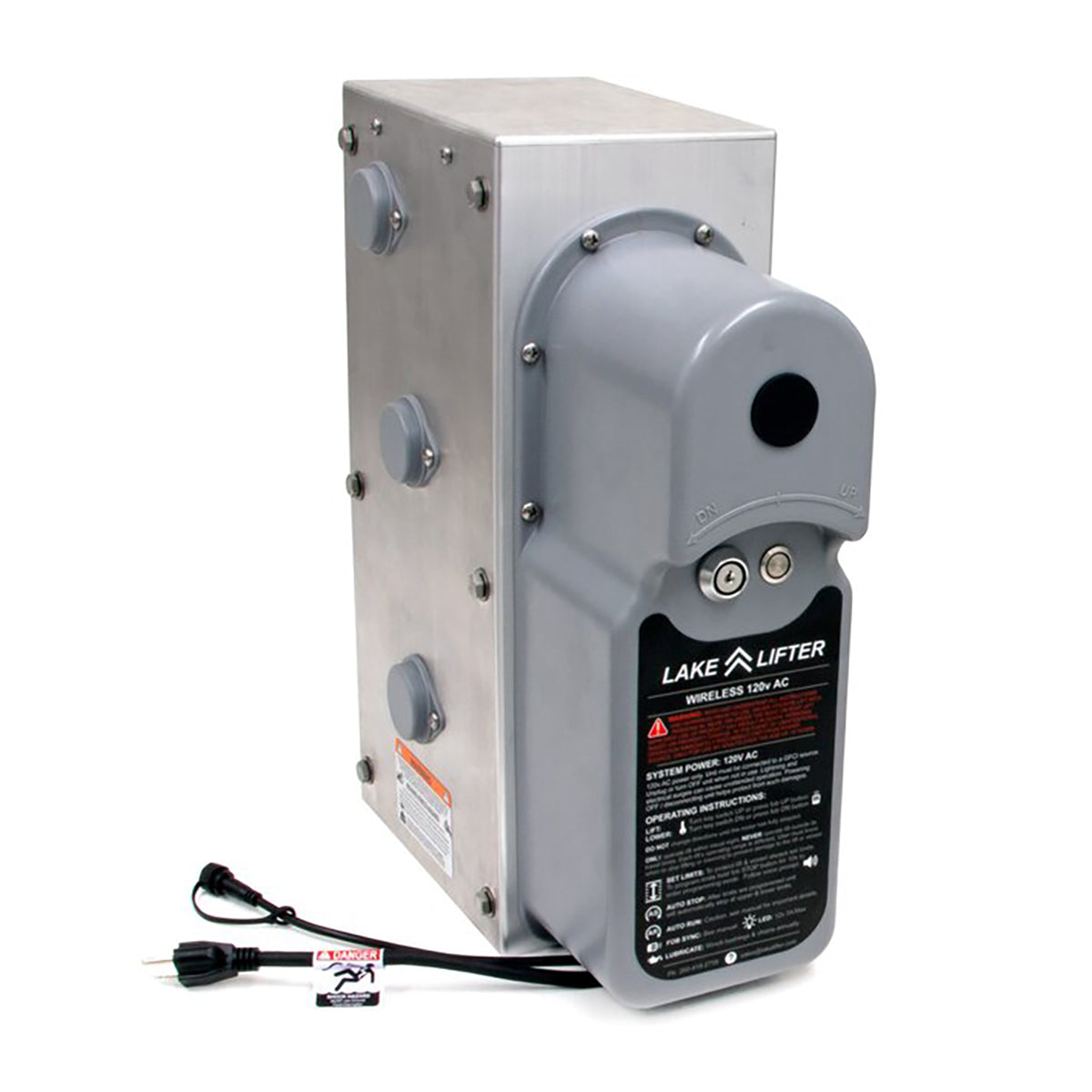 AC Integrated Boat Lift Wireless Direct Drive Motor & 6k Winch Box