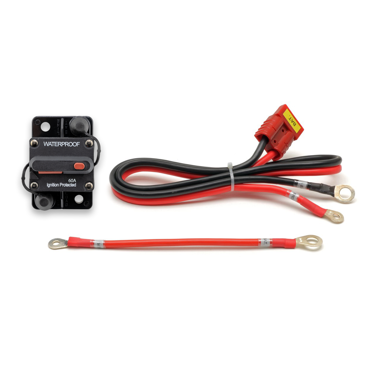 10 AWG Battery Power Cable Assembly + Circuit Breaker