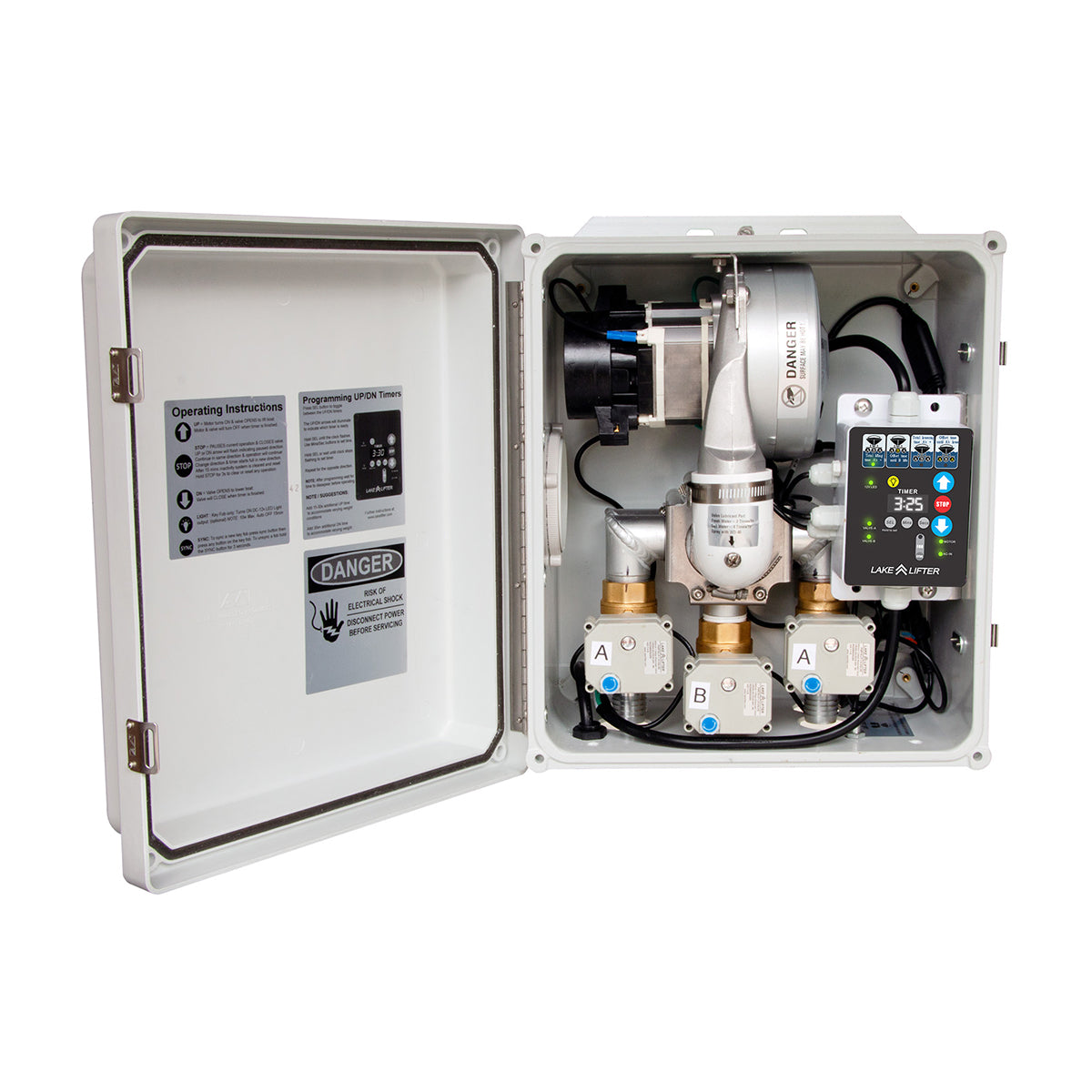 AC Bluetooth/Wi-Fi Boat Lift Blower Motor Control Box: One or Two Lift - Three Valve