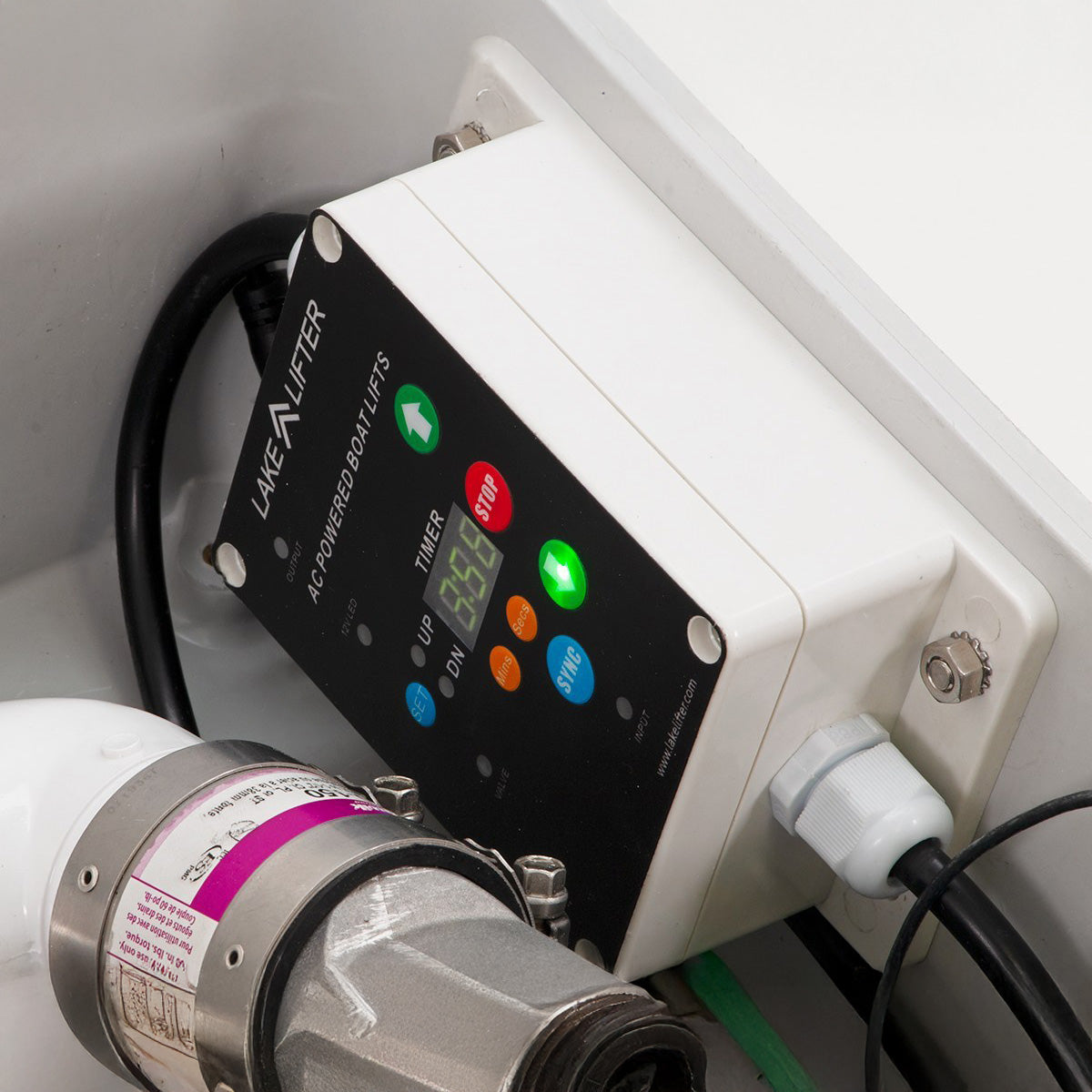 AC Bluetooth/Wi-Fi Boat Lift Blower Motor Control Box: One or Two Lift - Three Valve