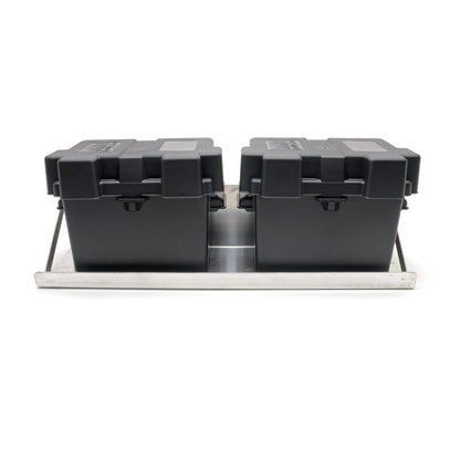 Wall Mount Dual Boat Lift Battery Tray