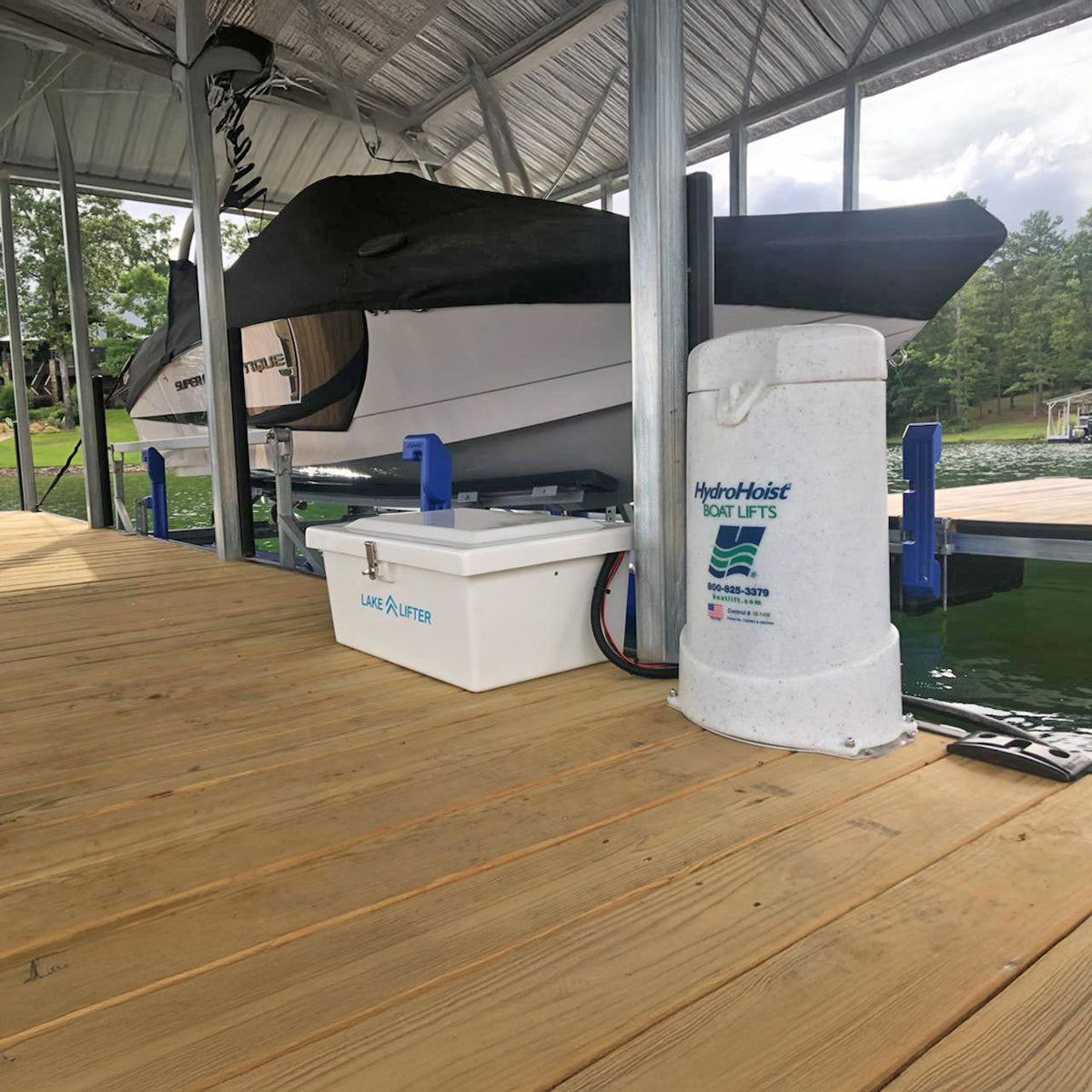 DC Boat Lift Blower Motor System fiberglass box