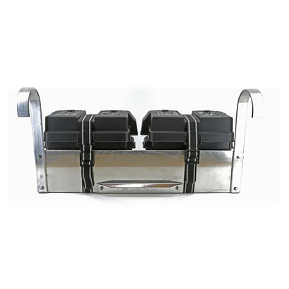 Dual Hanging Boat Lift Battery Tray - Rounded Arms