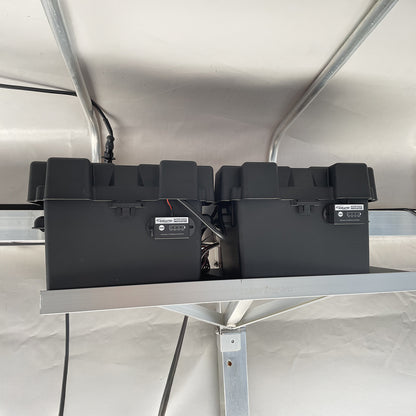 Dual Universal Boat Lift Battery Tray
