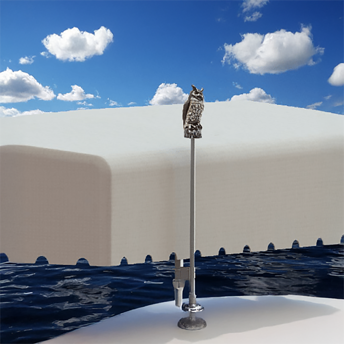 Great Horned Owl Scare Kit for Boat Lift