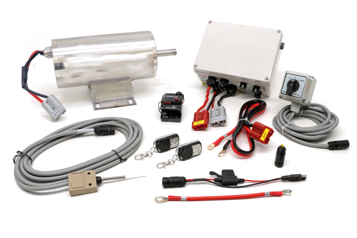 Stainless Steel DC Boat Lift Motor + Solar Charging Kit