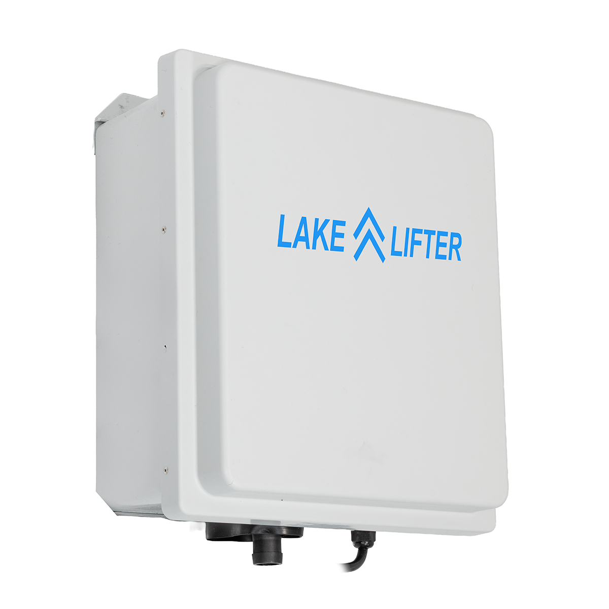 White rectangular device with 'Lake Lifter' branding on a white background