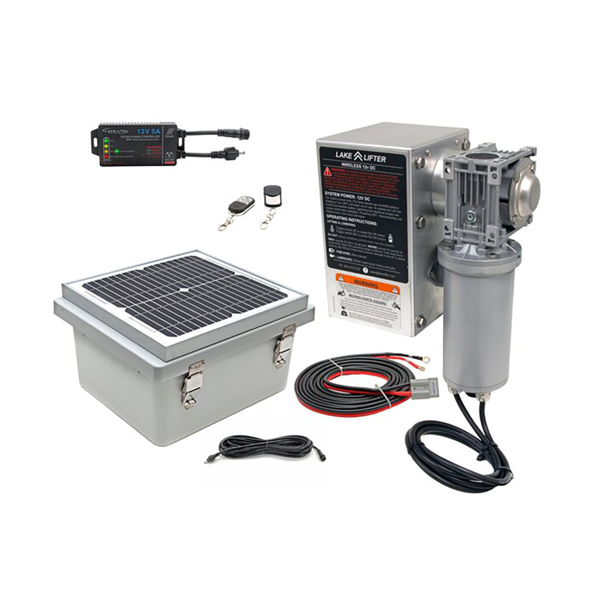 DC - Lake Lifter Direct Drive PWC Integrated Winch + Solar Charging Box Kit