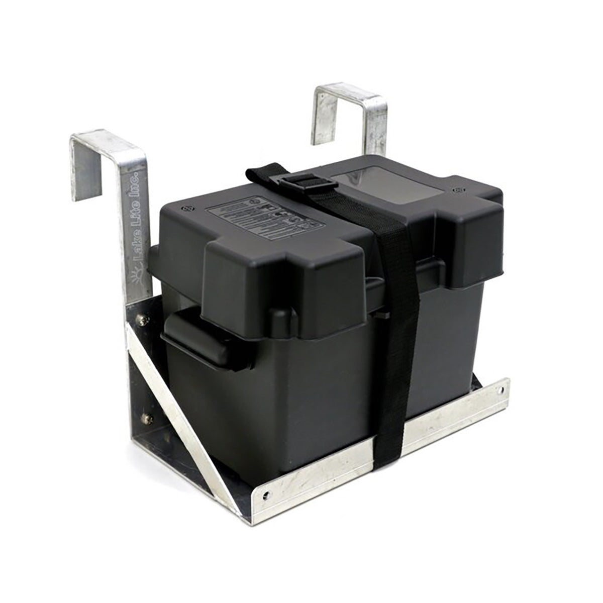 Single Hanging Boat Lift Battery Tray - Square Arms