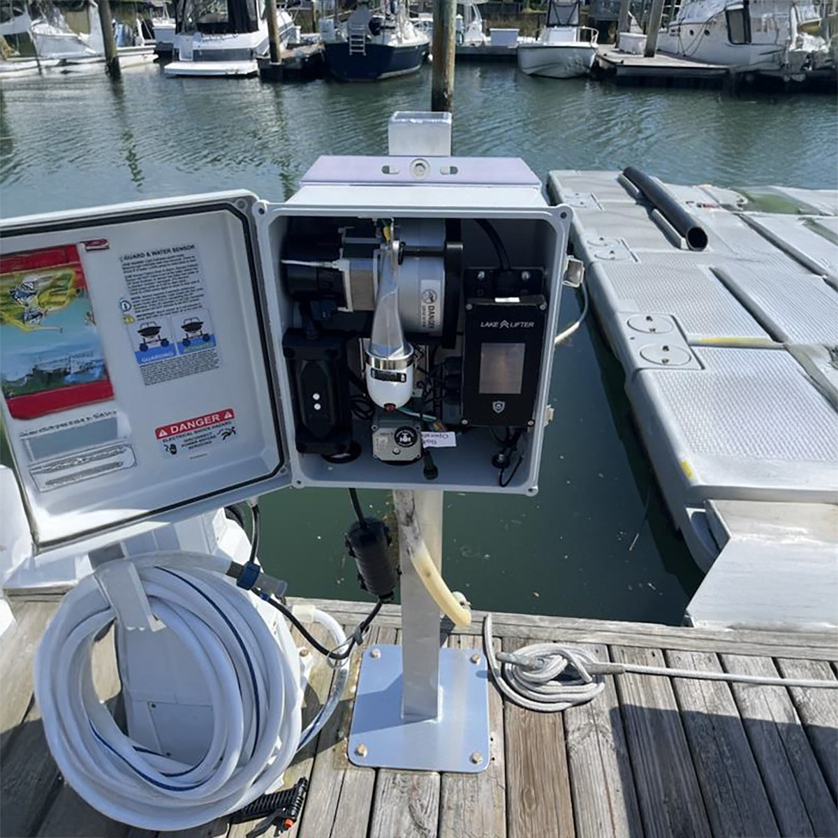 blower control box on a lift