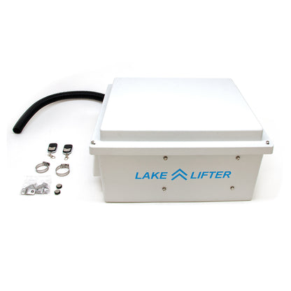 Lake Lifter system with components on a white background