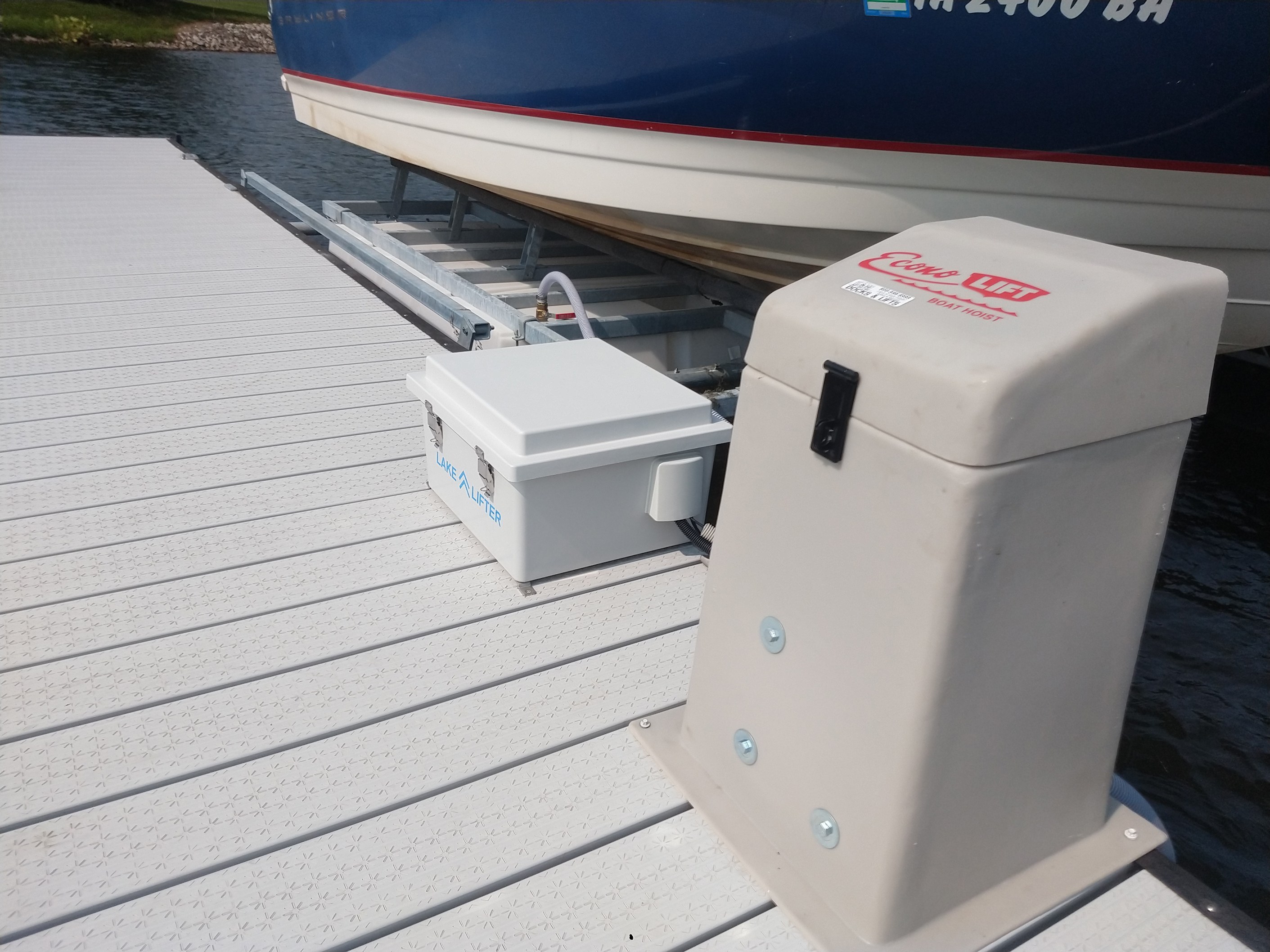 DC Boat Lift Blower Motor + Solar Charging Kit - 30w-24v